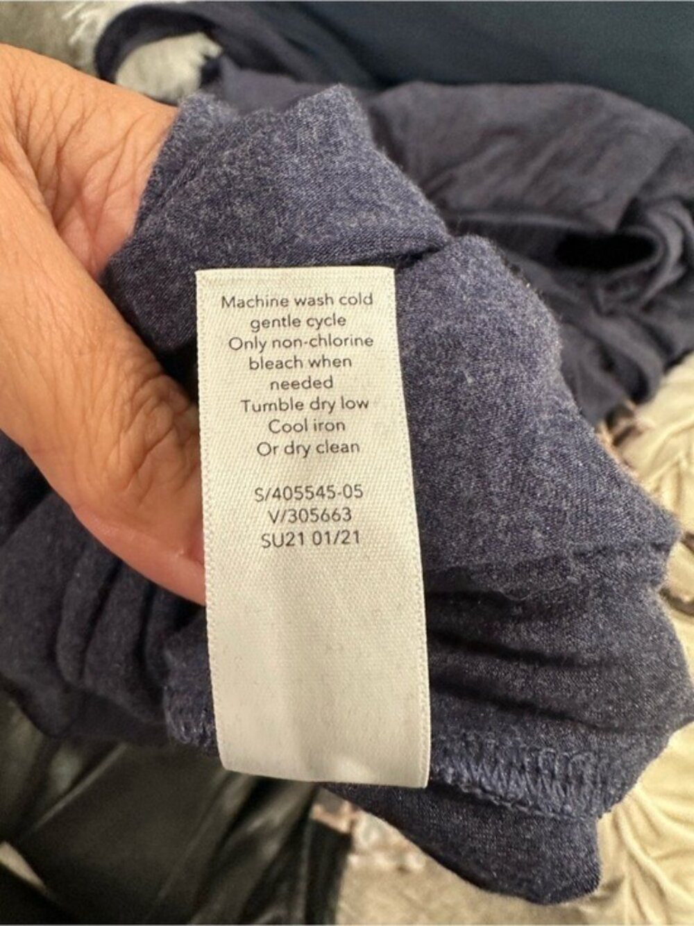 Athleta Navy Blue Wide Leg Jumpsuit Size 2 Modal Blend Sleeveless Lounge Travel - Picture 9 of 10